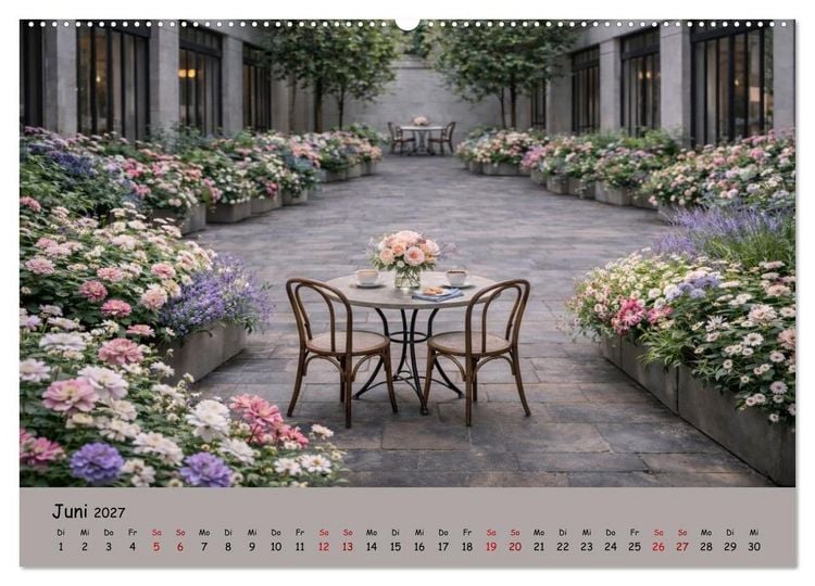 Produktbild: Urbane Oasen - Wo die Stadt aufblüht (hochwertiger Premium Wandkalender 2027 DIN A2 quer), Kunstdruck in Hochglanz