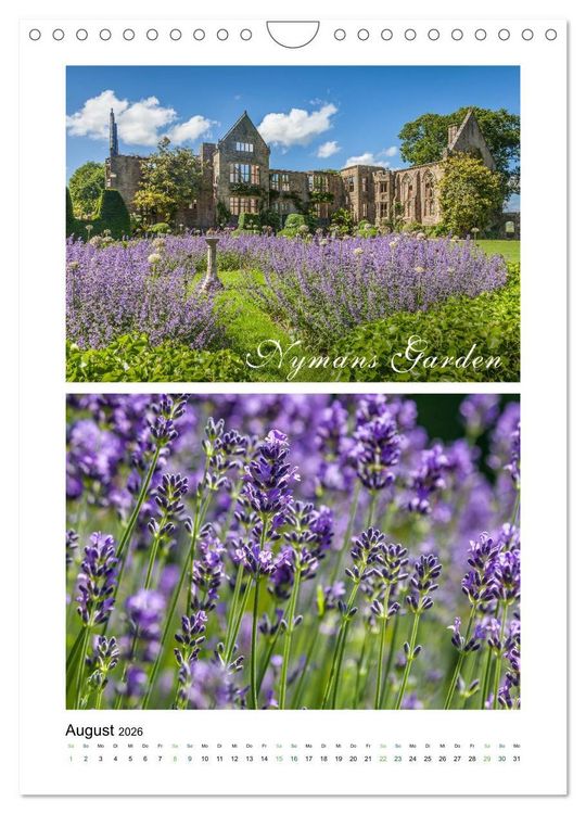 Produktbild: Gartenparadiese in England (Wandkalender 2026 DIN A4 hoch), CALVENDO Monatskalender