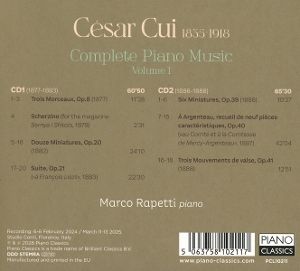 Produktbild: Cui:Complete Piano Music,Volume 1