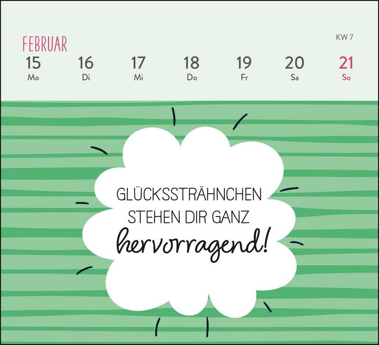 Produktbild: Mini-Wochenkalender 2027: Ein kleines L&auml;cheln f&uuml;r jeden Tag