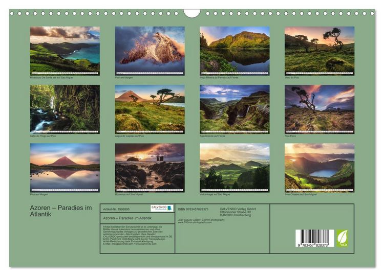 Produktbild: Azoren &ndash; Paradies im Atlantik (Wandkalender 2026 DIN A3 quer), CALVENDO Monatskalender