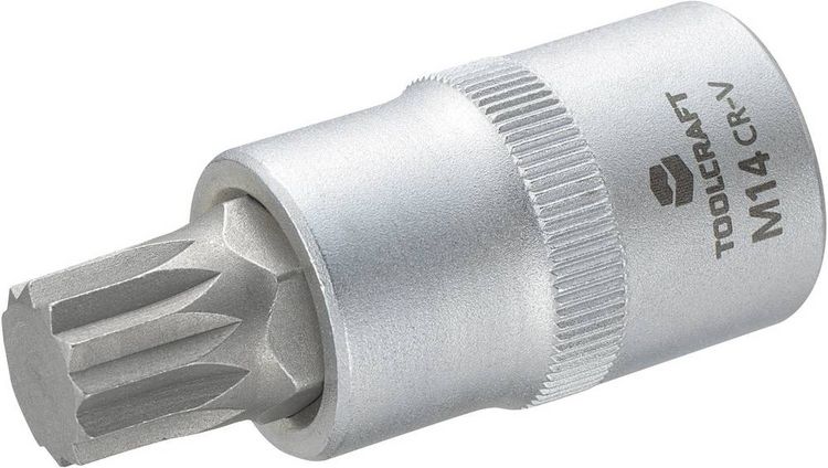 Produktbild: TOOLCRAFT 816171 Innen-Vielzahn (XZN) Steckschl&uuml;ssel-Bit-Einsatz 14mm 1/2\" (12.5 mm)