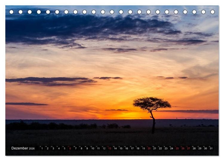 Produktbild: Masai Mara 2026 (Tischkalender 2026 DIN A5 quer), CALVENDO Monatskalender