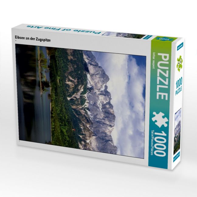 Produktbild: CALVENDO Puzzle Eibsee an der Zugspitze | 1000 Teile Lege-Gr&ouml;&szlig;e 64x48cm Foto-Puzzle f&uuml;r gl&uuml;ckliche Stunden