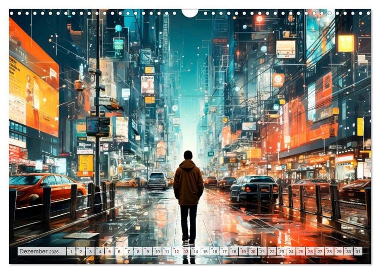 Produktbild: KI UND METAVERSE Algorithmen sowie virtuelle Realit&auml;t (Wandkalender 2026 DIN A3 quer), CALVENDO Monatskalender
