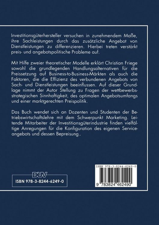 Produktbild: Preispolitik f&uuml;r Leistungsverbunde im Business-to-Business-Marketing