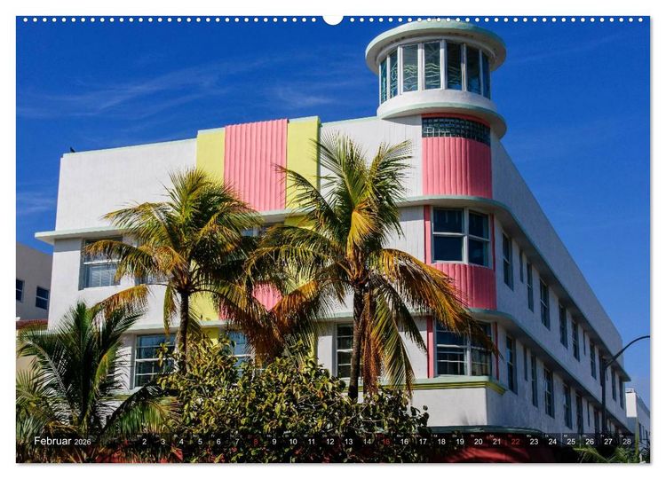 Produktbild: Miami South Beach (hochwertiger Premium Wandkalender 2026 DIN A2 quer), Kunstdruck in Hochglanz