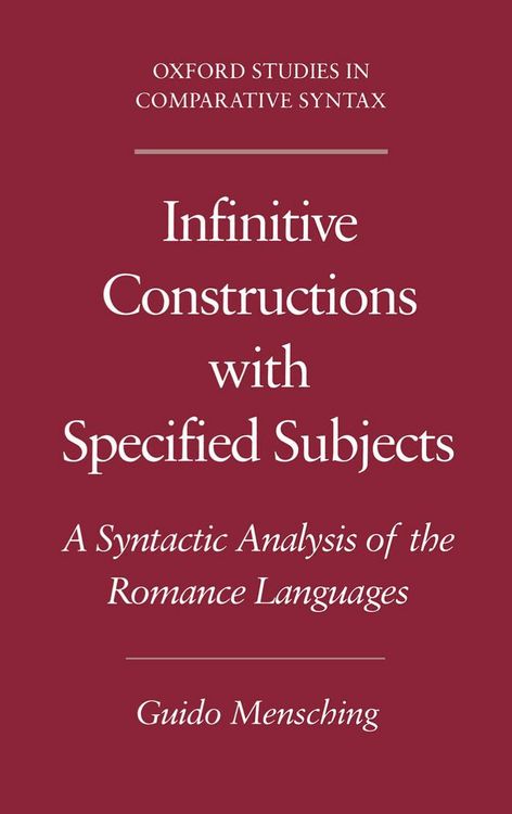 Produktbild: Infinitive Constructions with Specified Subjects