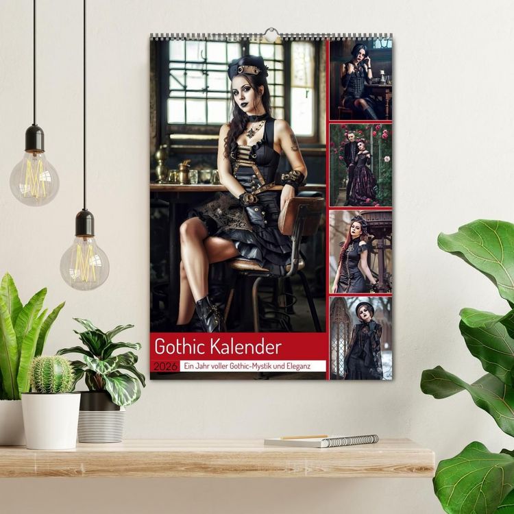 Produktbild: Gothic Kalender - Ein Jahr voller Gothic-Mystik und Eleganz (Wandkalender 2026 DIN A2 hoch), CALVENDO Monatskalender