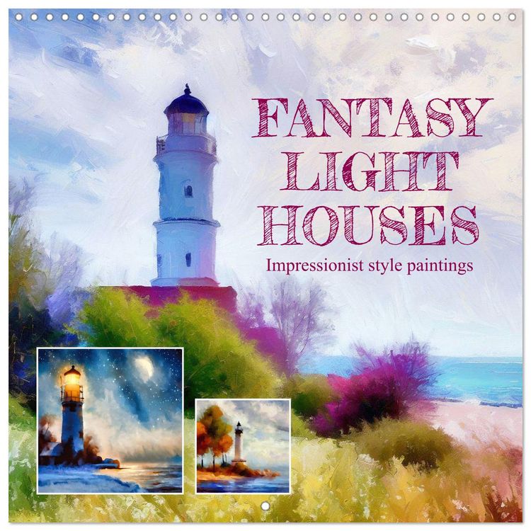 Produktbild: Fantasy lighthouses (Wall Calendar 2026 12 &times; 12 Inch) CALVENDO 12 Month Wall Calendar