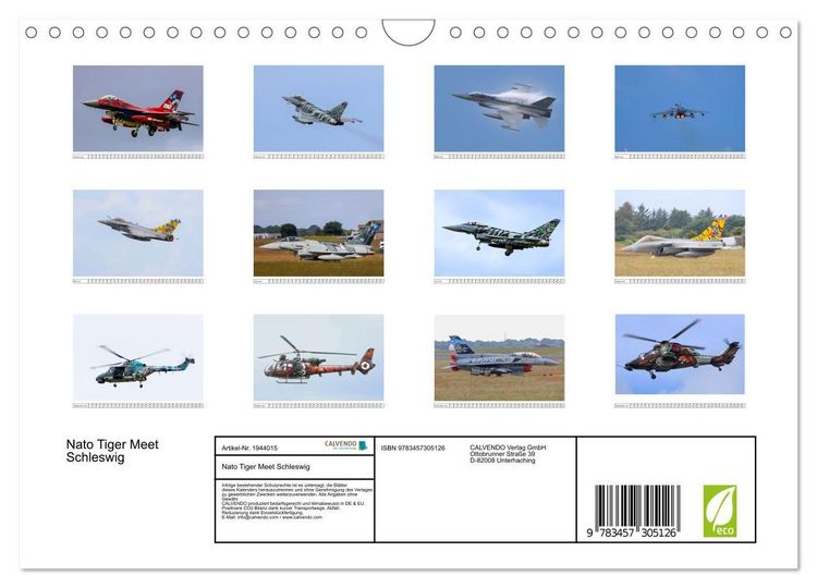 Produktbild: Nato Tiger Meet Schleswig (Wandkalender 2026 DIN A4 quer), CALVENDO Monatskalender
