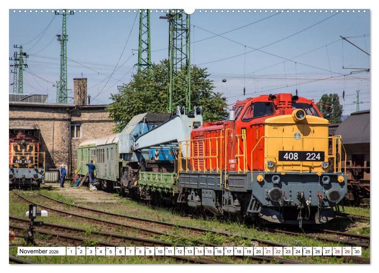 Produktbild: Eisenbahn in Ungarn (Wandkalender 2026 DIN A2 quer), CALVENDO Monatskalender