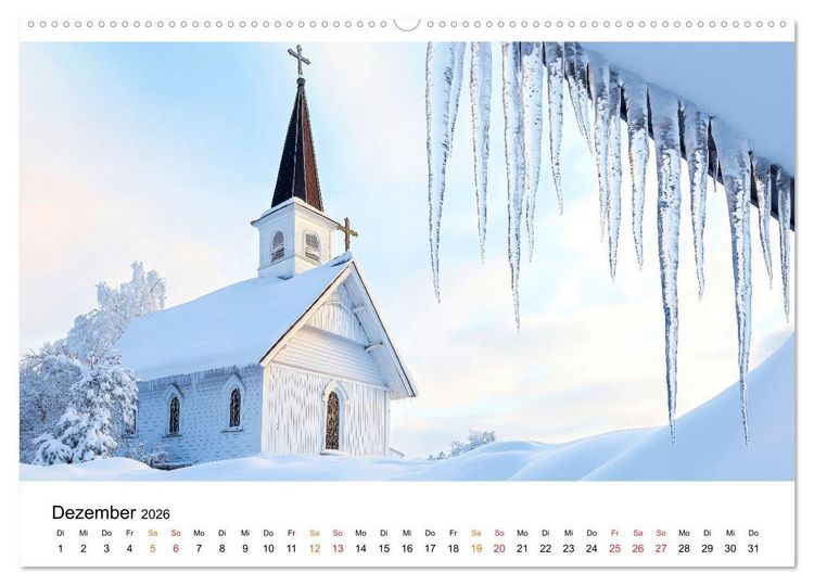 Produktbild: Winterzauber - Nordwind und Schneegest&ouml;ber (Wandkalender 2026 DIN A2 quer), CALVENDO Monatskalender