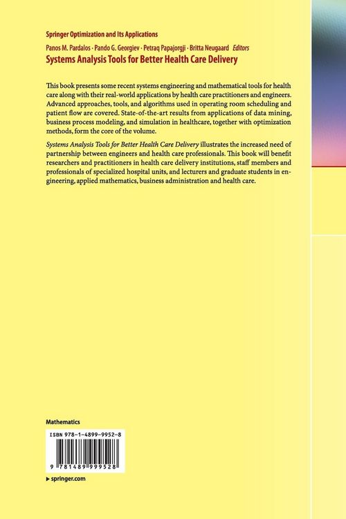 Produktbild: Systems Analysis Tools for Better Health Care Delivery