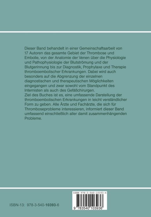 Produktbild: Thrombose und Embolie