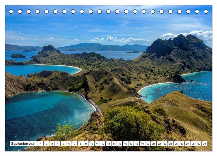 Produktbild: Indonesien - Inselparadies Flores & Komodo (Tischkalender 2026 DIN A5 quer), CALVENDO Monatskalender