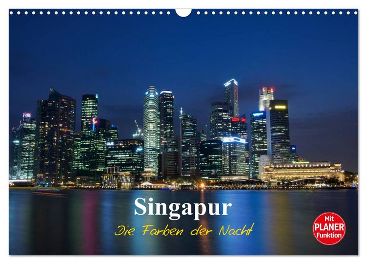 Produktbild: Singapur - Die Farben der Nacht (Wandkalender 2026 DIN A3 quer), CALVENDO Monatskalender