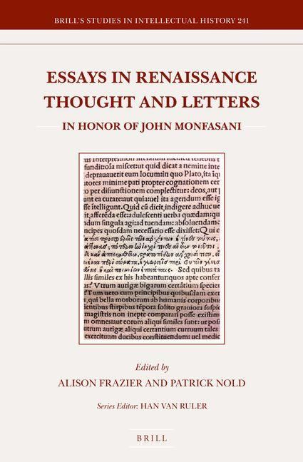Produktbild: Essays in Renaissance Thought and Letters