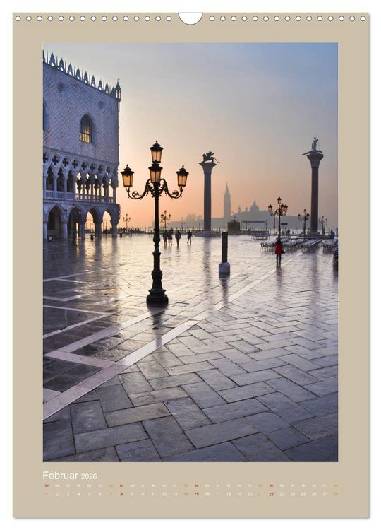 Produktbild: Erlebe mit mir Venedig im Winter (Wandkalender 2026 DIN A3 hoch), CALVENDO Monatskalender