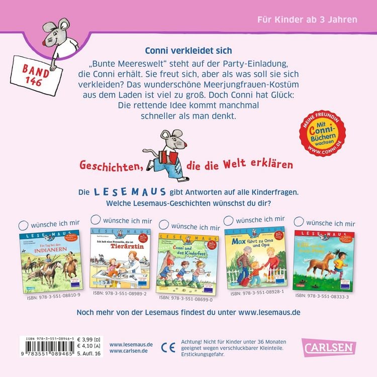 Produktbild: LESEMAUS 146: Conni verkleidet sich