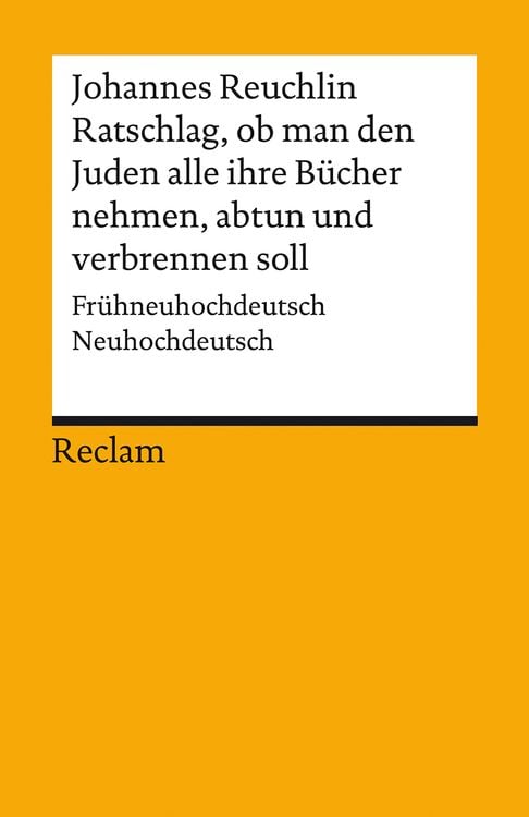 Produktbild: Ratschlag, ob man den Juden alle ihre Bücher nehmen, abtun und verbrennen soll