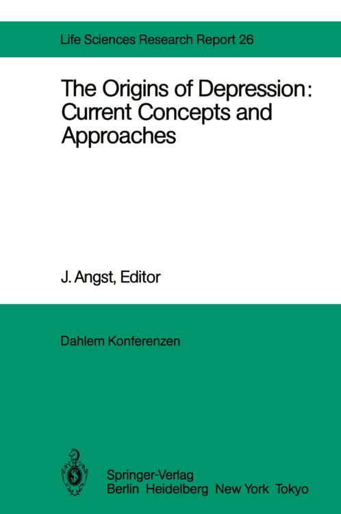 Produktbild: The Origins of Depression: Current Concepts and Approaches