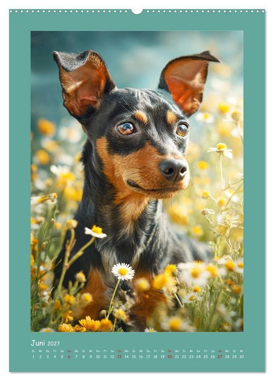 Produktbild: Mini-Pinscher. Kleine Hunde in sch&ouml;nen Momenten (hochwertiger Premium Wandkalender 2027 DIN A2 hoch), Kunstdruck in Hochglanz