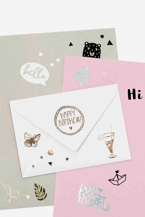 Produktbild: Folia  Relief-Sticker BASIC, ca. 10x24cm, 10 Blatt sortiert