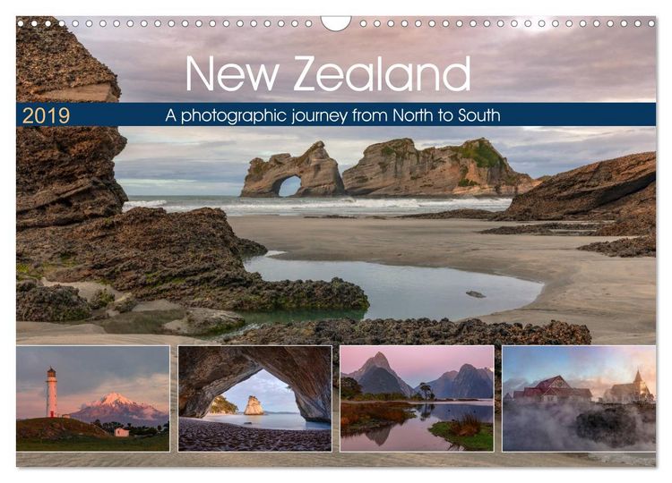 Produktbild: New Zealand, a photographic journey from North to South (Wall Calendar 2026 DIN A3 landscape), CALVENDO 12 Month Wall Calendar