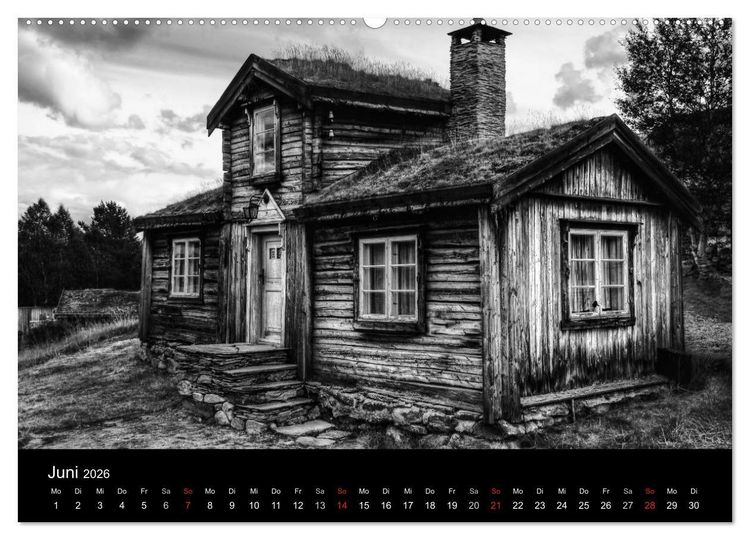 Produktbild: Objekte in schwarz weiss (hochwertiger Premium Wandkalender 2026 DIN A2 quer), Kunstdruck in Hochglanz