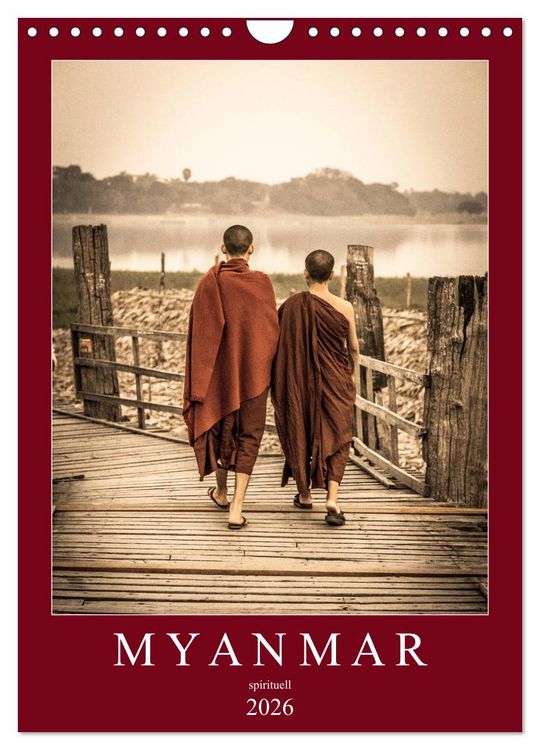 Produktbild: MYANMAR SPIRITUELL 2026 (Wandkalender 2026 DIN A4 hoch), CALVENDO Monatskalender