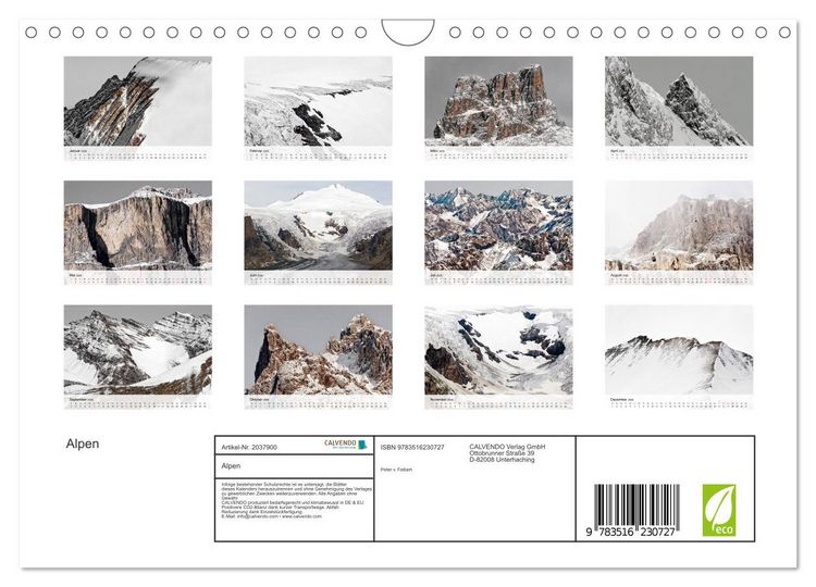 Produktbild: Alpen (Wandkalender 2026 DIN A4 quer), CALVENDO Monatskalender