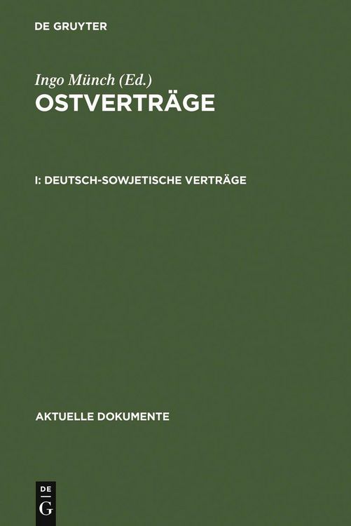 Produktbild: Deutsch-sowjetische Vertr&auml;ge