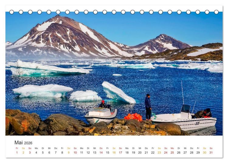 Produktbild: Gr&ouml;nland - Arktische Tr&auml;ume (Tischkalender 2026 DIN A5 quer), CALVENDO Monatskalender