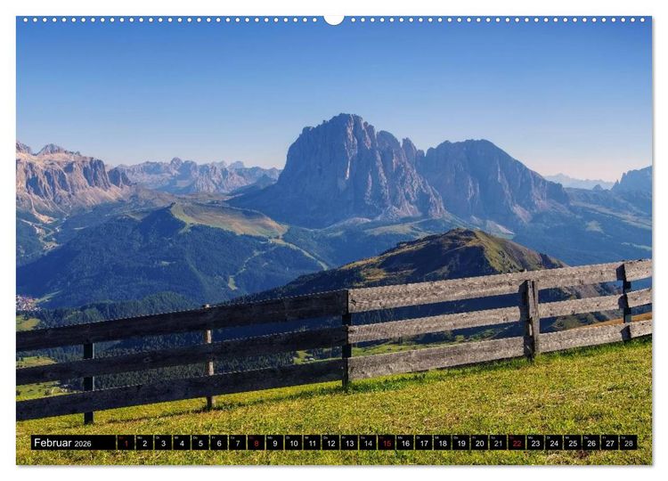 Produktbild: Das Gr&ouml;dner Tal - Im Herzen der Dolomiten (hochwertiger Premium Wandkalender 2026 DIN A2 quer), Kunstdruck in Hochglanz
