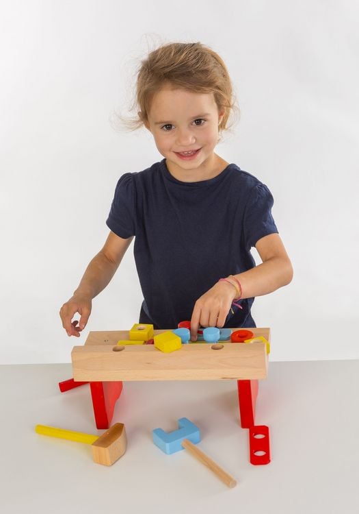 Produktbild: SpielMaus Holz Werkbank 15-teilig, 29 x 14 x 13 cm