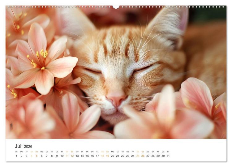 Produktbild: Katzen - sanfte Sch&ouml;nheiten (Wandkalender 2026 DIN A2 quer), CALVENDO Monatskalender