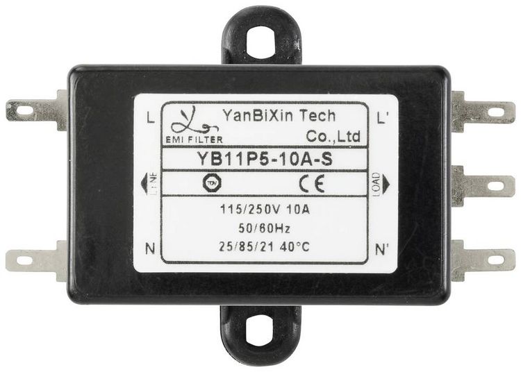 Produktbild: TRU COMPONENTS TC-10471952 Netzfilter 250 V/AC 10A 0.3 mH (L x B x H) 68 x 50 x 25mm 1St.
