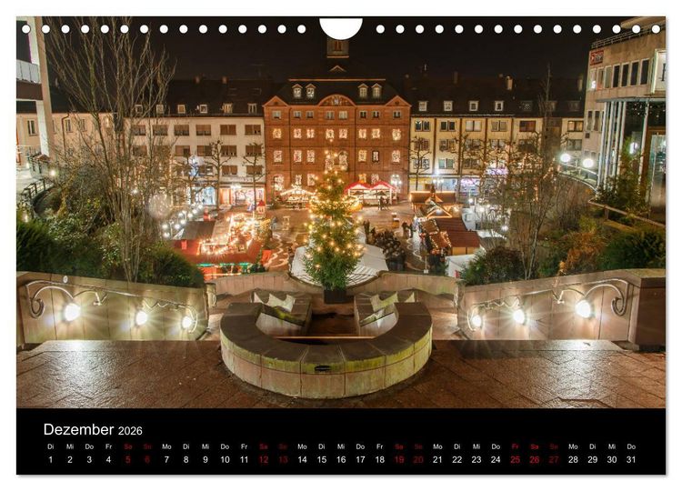 Produktbild: Pirmasens bei Nacht (Wandkalender 2026 DIN A4 quer), CALVENDO Monatskalender