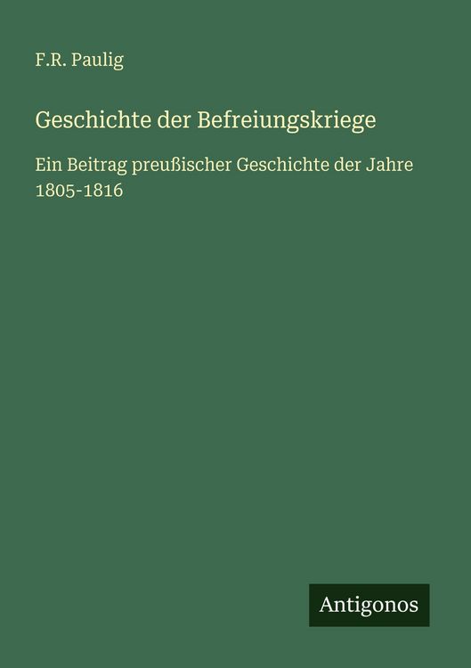 Produktbild: Geschichte der Befreiungskriege
