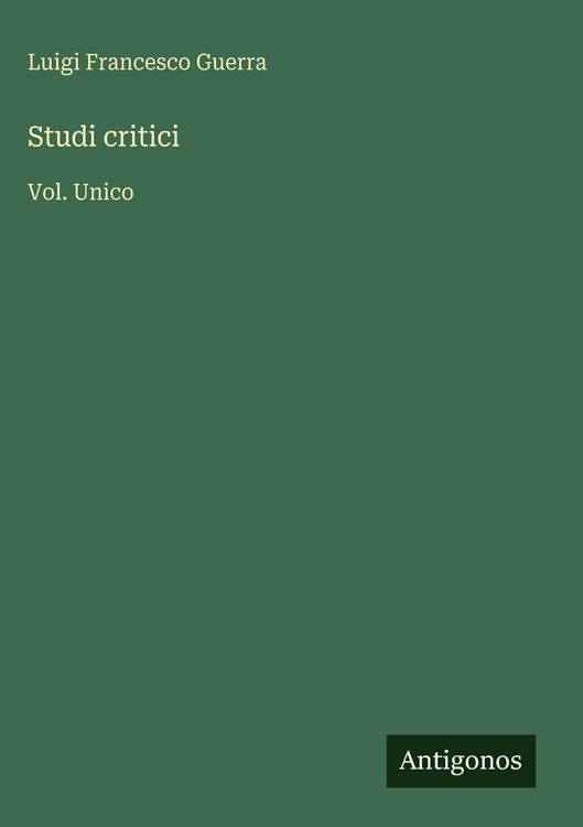 Produktbild: Studi critici