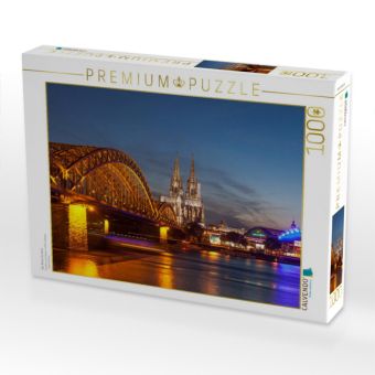 Produktbild: CALVENDO Puzzle Der Rhein bei K&ouml;ln | 1000 Teile Lege-Gr&ouml;&szlig;e 64x48cm Foto-Puzzle f&uuml;r gl&uuml;ckliche Stunden