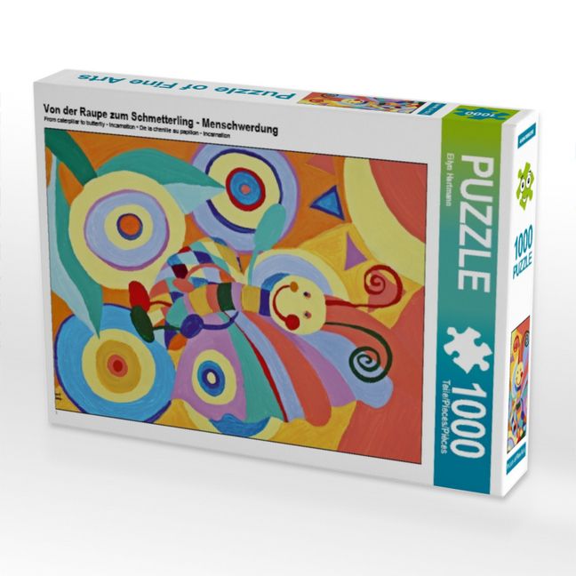 Produktbild: CALVENDO Puzzle Von der Raupe zum Schmetterling - Menschwerdung | 1000 Teile Lege-Gr&ouml;&szlig;e 64x48cm Foto-Puzzle f&uuml;r gl&uuml;ckliche Stunden