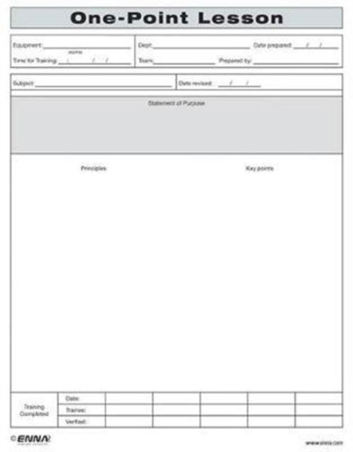 Produktbild: Enna: One-Point Lesson Form