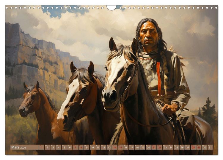 Produktbild: Indianische Impressionen (Wandkalender 2026 DIN A3 quer), CALVENDO Monatskalender