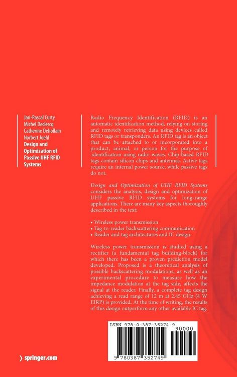 Produktbild: Design and Optimization of Passive UHF RFID Systems