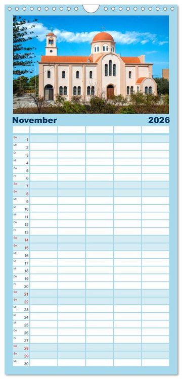 Produktbild: Familienplaner 2026 - Griechenland - Zauberhaftes Kos mit 5 Spalten (Wandkalender, 21 x 45 cm) CALVENDO