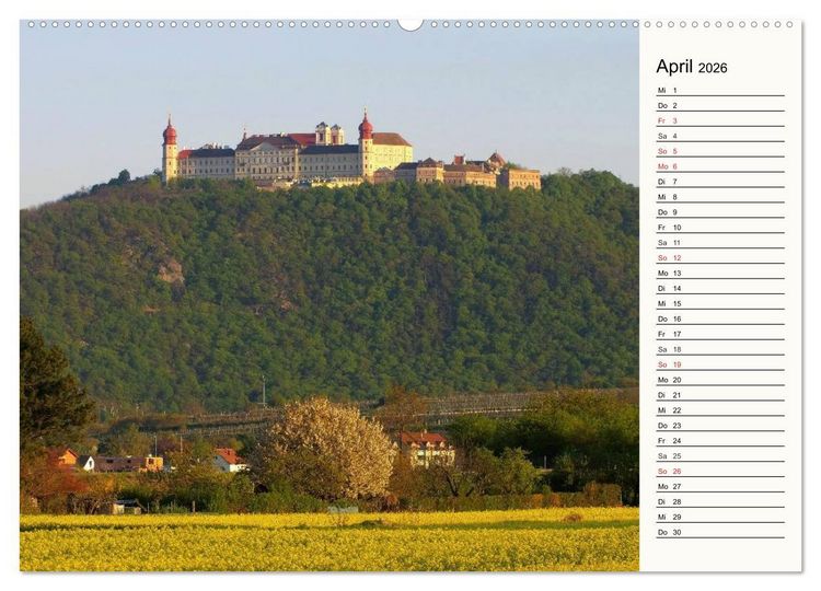 Produktbild: Die Wachau - An der Donau zwischen Melk und Krems (hochwertiger Premium Wandkalender 2026 DIN A2 quer), Kunstdruck in Hochglanz