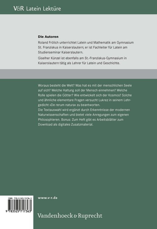 Produktbild: Lukrez, De rerum natura