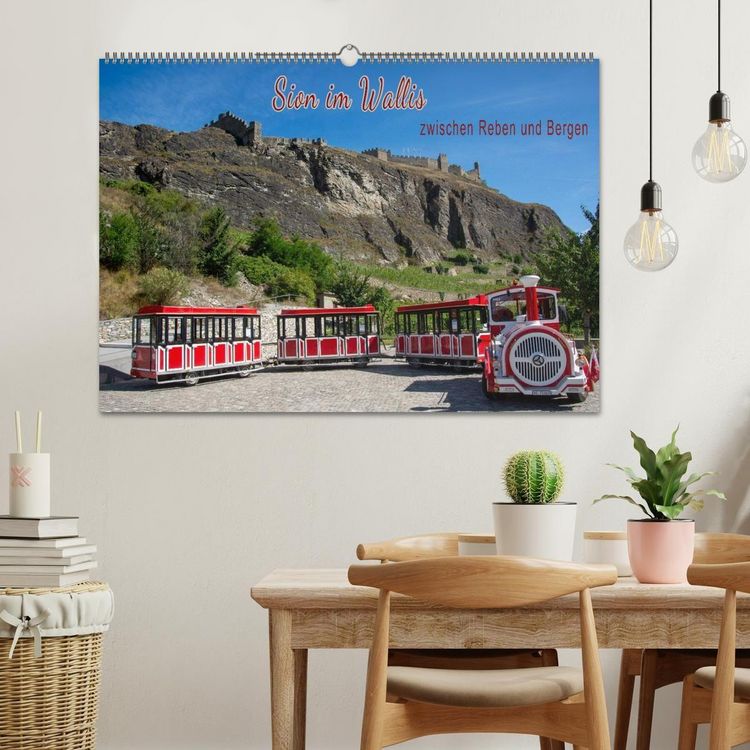 Produktbild: Sion im Wallis - zwischen Reben und Bergen (Wandkalender 2027 DIN A2 quer), CALVENDO Monatskalender